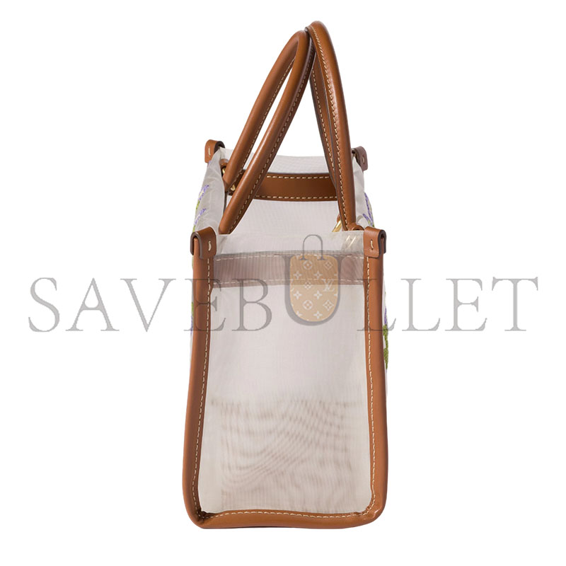 MIU MIU EMBROIDERED MESH TOP-HANDLE BAG 5BA310 (19.5*14x9cm)